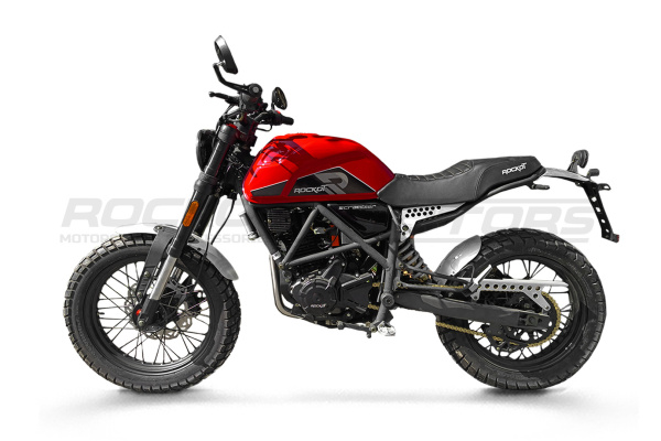 Мотоцикл дорожный ROCKOT (Рокот) SCRAMBLER (красный глянцевый) с ПТС | Мототека